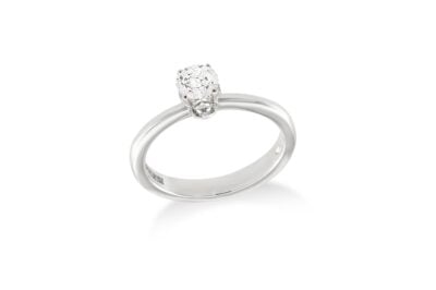 Solitario Echo in oro bianco