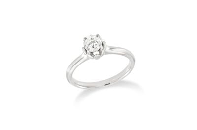 Solitario Echo in oro bianco